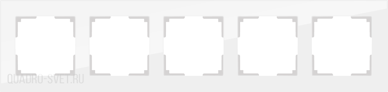 Рамка на 5 постов (белый матовый) Werkel WL01-Frame-05