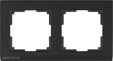 Рамка на 2 поста (черный) Werkel WL04-Frame-02-black