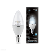 Лампа GAUSS светодиодная cвеча Е14 4W 4100К