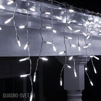 Гирлянда Бахрома, 5х0.7м., 250 LED, холодный белый, с мерцанием, белый резиновый провод. 08-1551