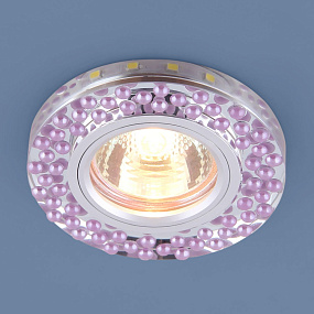 Встраиваемый точечный светильник с LED подсветкой Elektrostandard 2194 MR16 SL/VL зеркальный/фиолето
