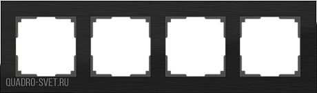 Рамка на 4 поста (черный алюминий) Werkel WL11-Frame-04