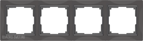 Рамка на 4 поста (серо-коричневый, basic) Werkel WL03-Frame-04