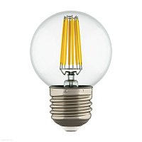 Лампа светодиодная филаментная Lightstar E27 6W=65W 400-430LM 360G CL 3000K 933822