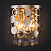 Настенный светильник с хрусталем Eurosvet Lianna 10114/2 золото/прозрачный хрусталь Strotskis
