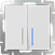 Выключатель  двухклавишный проходной с подсветкой (белый) Werkel WL01-SW-2G-2W-LED