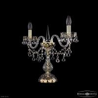 Настольная лампа с хрусталем Bohemia IVELE Crystal 1409L/2/141-39 G