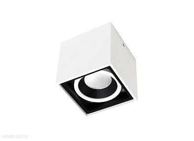 Накладной светодиодный светильник Donolux Invers DL18415/11WW-SQ White/Black Dim