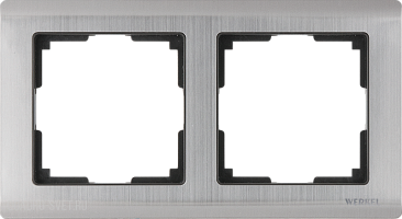 Рамка на 2 поста (глянцевый никель) Werkel WL02-Frame-02