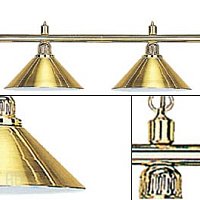 Бильярдный светильник на четыре плафона «Elegance» (золотистая штанга, золотистый плафон D35см) 75.003.04.0