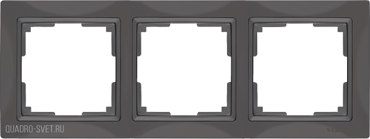 Рамка на 3 поста (серо-коричневый, basic) Werkel WL03-Frame-03