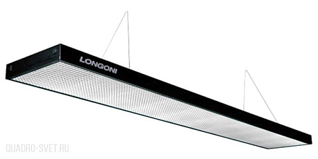 Бильярдный светильник плоский люминесцентный «Longoni Compact» (черная, серебристый отражатель, 205х31х6см) 75.205.01.2