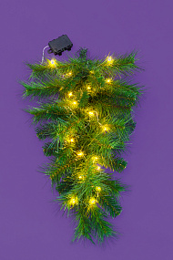 Хвойный декор CRYSTAL TREES Капля АРИЯ с вплетенной гирляндой KP6332