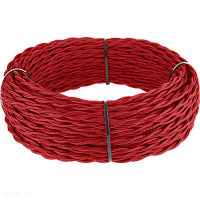 Ретро кабель витой  2х2,5  (красный) Werkel