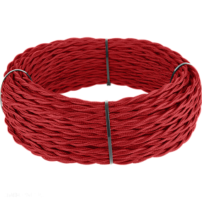 Ретро кабель витой  2х2,5  (красный) Werkel