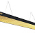 Бильярдный светильник плоский светодиодный «Longoni Compact» (черная, золотистый отражатель, 320х31х6см) 75.320.10.7