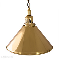 Бильярдный светильник на один плафон «Elegance» (золотистая чашка, золотистый плафон D35см) 75.010.01.0