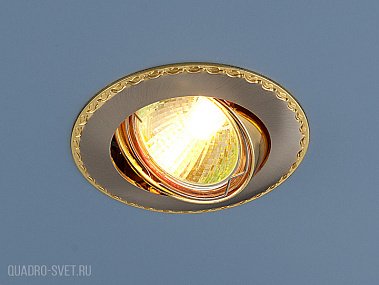 Точечный светильник Elektrostandard 635 MR16 SNG сатин никель/золото