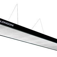 Бильярдный светильник плоский люминесцентный «Longoni Compact» (черная, серебристый отражатель, 320х31х6см) 75.320.01.2