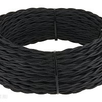 Ретро кабель витой  3х1,5  (черный) Werkel