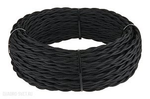 Ретро кабель витой  3х1,5  (черный) Werkel