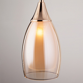 Подвесной светильник со стеклянным плафоном Eurosvet Cosmic 50085/1 золото