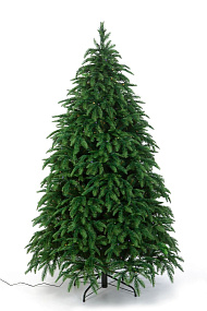 Ель CRYSTAL TREES Власта зеленая с вплетенной гирляндой 210 см KP6021