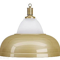 Бильярдный светильник на один плафон «Crown» (матово-бронзовая чашка, матово-бронзовый плафон D38см) 75.019.01.0