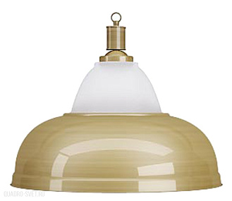 Бильярдный светильник на один плафон «Crown» (матово-бронзовая чашка, матово-бронзовый плафон D38см) 75.019.01.0