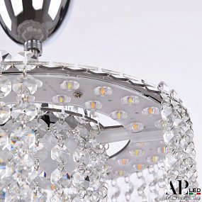 Хрустальный светодиодный подвесной светильник APL LED Sicilia SH01.25.A.LED -DIM.Ni.Tube