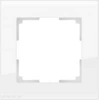 Рамка на 1 пост (белый,стекло) Werkel WL01-Frame-01