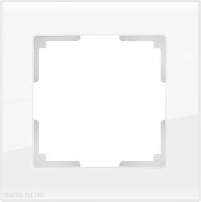 Рамка на 1 пост (белый,стекло) Werkel WL01-Frame-01