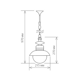 Уличный подвесной светильник Elektrostandard Talli H черный (GL 3002H)