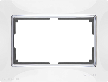 Рамка для двойной розетки (белый) Werkel WL03-Frame-01-DBL-white