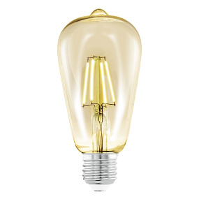 Лампа светодиодная филаментная ST64, 4W (E27), 2200K, 220lm, янтарь EGLO LM_LED_E27 11521