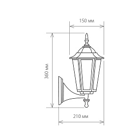 Уличный подвесной светильник Elektrostandard 1004U черный (GL 1004U)