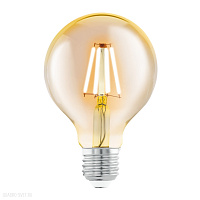 Cветодиодная лампа филаментная G80, 1х4W (E27), Ø80, L118, 2200K, 330lm, янтарь EGLO LM_LED_E27 1155