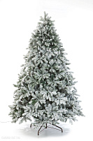 Ель CRYSTAL TREES Мольвено в снегу с вплетенной гирляндой 215 см KP7215SL