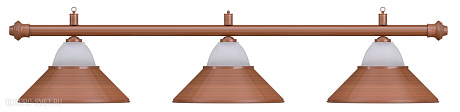 Бильярдный светильник на три плафона «Jazz» (бронзовая штанга, бронзовый плафон D38см) 75.027.03.0