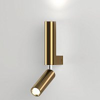 Настенный светодиодный светильник Eurosvet Pitch 40020/1 LED латунь