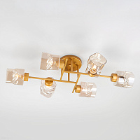 Потолочная люстра со стеклянными плафонами Eurosvet Hilari 30165/6 перламутровое золото