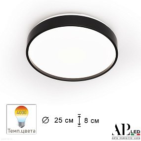 Потолочный светодиодный светильник APL LED Toscana 3315.XM302-1-267/12W/4K Black