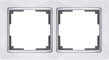 Рамка на 2 поста (белый) Werkel WL03-Frame-02-white