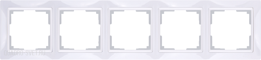 Рамка на 5 постов (белый, basic) Werkel WL03-Frame-05