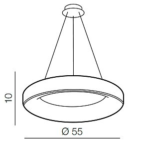 Подвесной светодиодный светильник Azzardo Sovana Pendant 55 CCT AZ2728