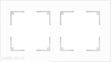 Рамка на 2 поста (белый матовый) Werkel WL01-Frame-02