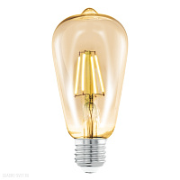 Лампа светодиодная филаментная ST64, 4W (E27), 2200K, 220lm, янтарь EGLO LM_LED_E27 11521