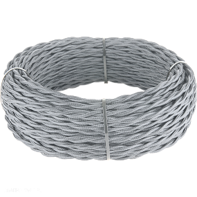 Ретро кабель витой  2х2,5  (серый) Werkel