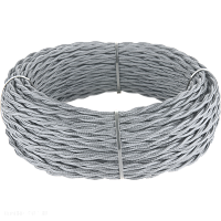 Ретро кабель витой  3х1,5  (серый) Werkel