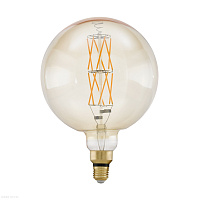 Лампа светодиодная филаментная диммируемая EGLO "BIG SIZE", G200, 8W(E27), янтарный, 2100K
"BIG SIZE